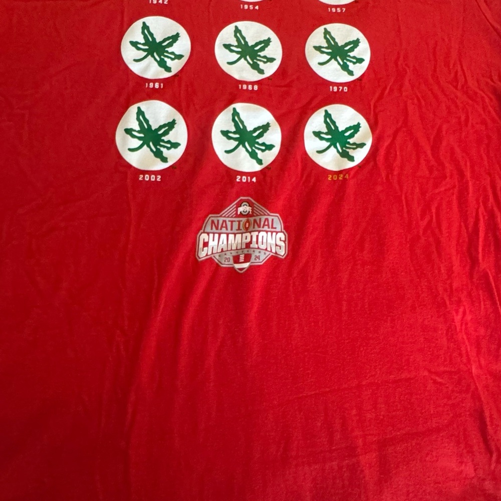 Ohio state Nike Red National Champions Tee